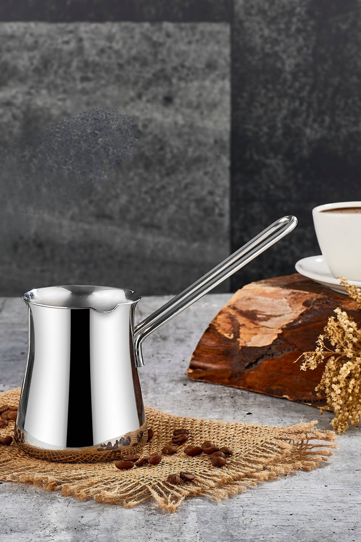 Mocca Paslanmaz Çelik Cezve ve Sütlük 500 ml - 18/10 Kalite Mocca Paslanmaz Çelik Cezve ve Sütlük 500 ml - 18/10 Kalite