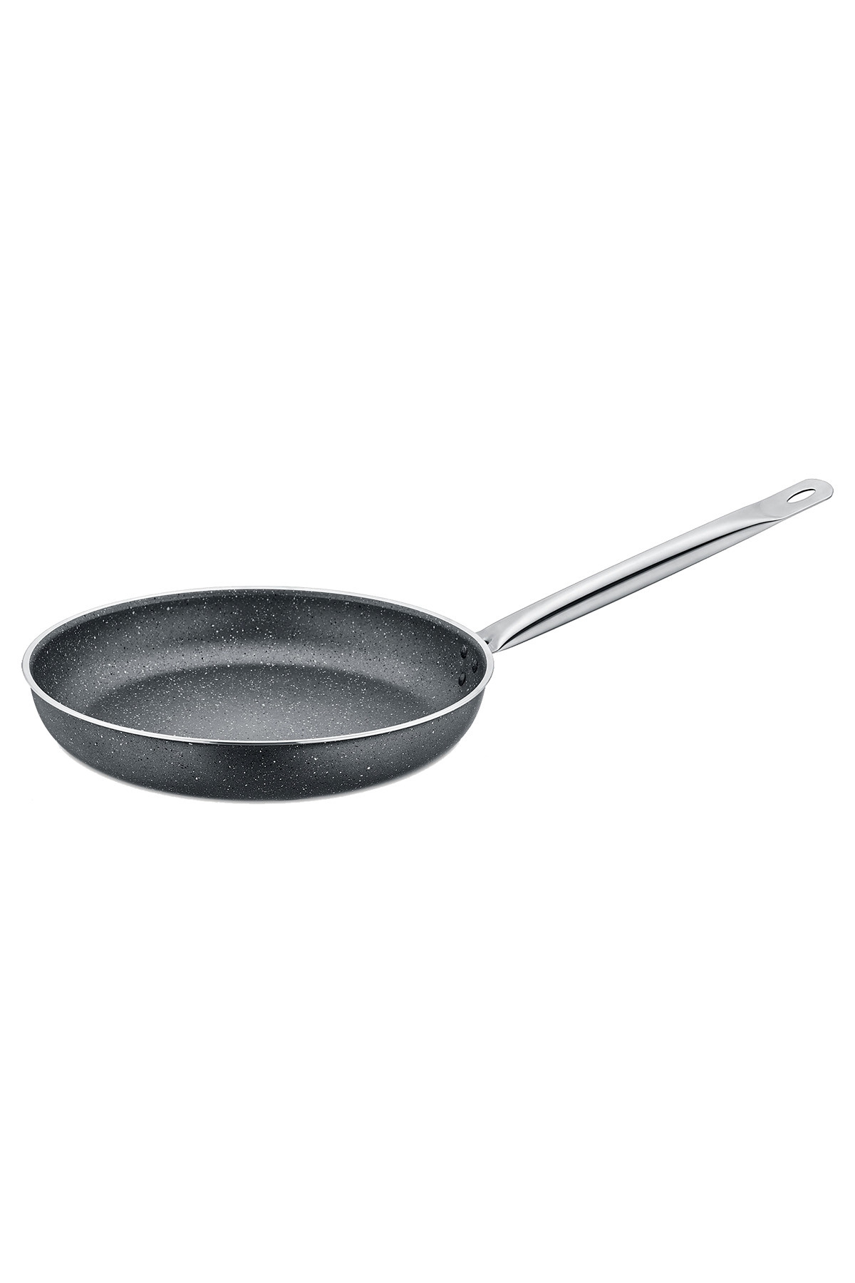 Megatron Granit Kızartma Tavası 30 cm - Çelik Saplı - Gri
