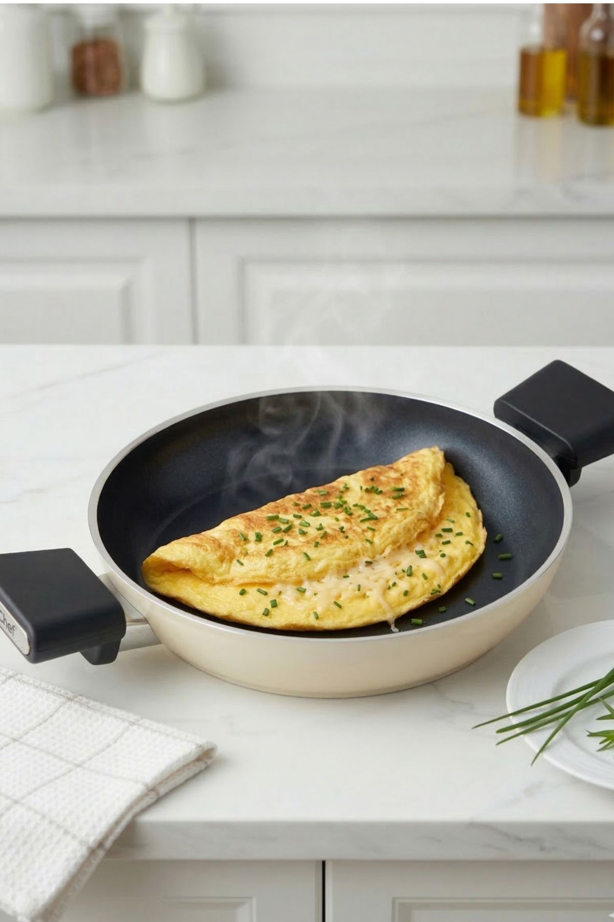 Vista Seramik Yumurta, Sucuk ve Omlet Sahanı 20 cm - Krem - İndüksiyon Uyumlu