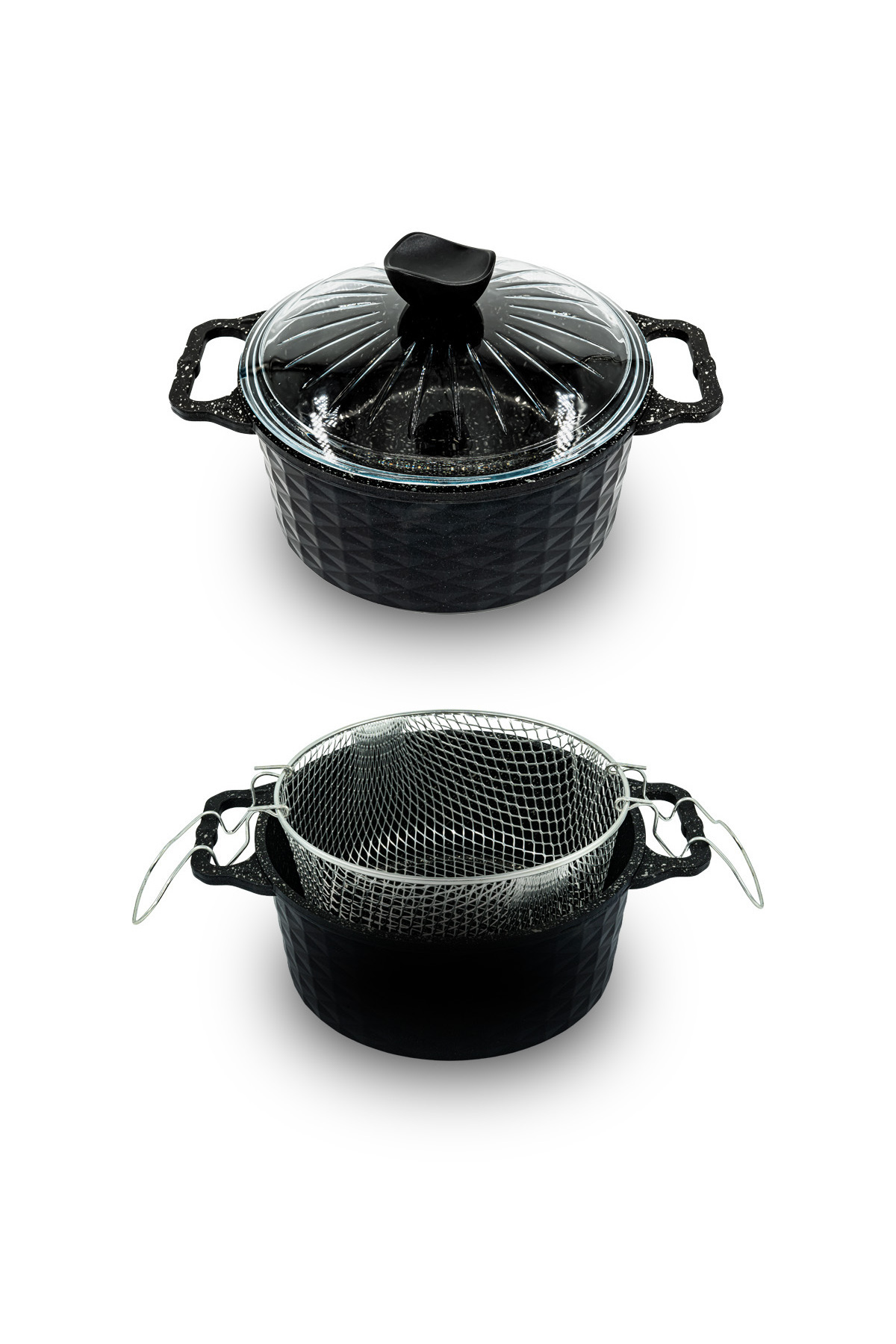 Polochef Döküm Granit Kızartma Tenceresi Fritöz 24 cm