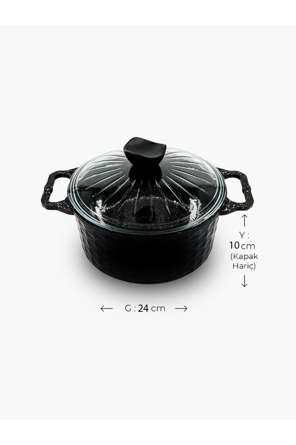 Polochef Döküm Granit Kızartma Tenceresi Fritöz 24 cm