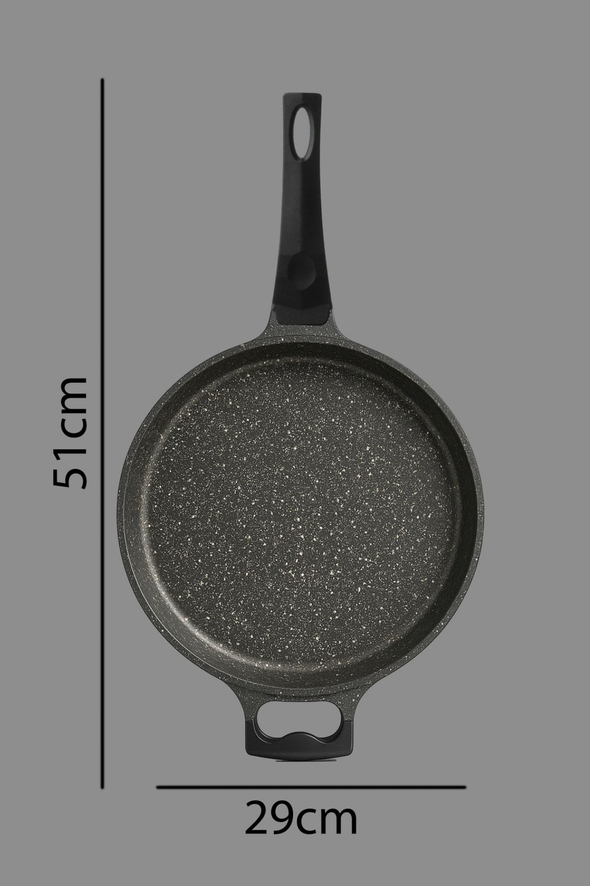 Derin Döküm Granit Yardımcı Kulplu Tava 28 cm