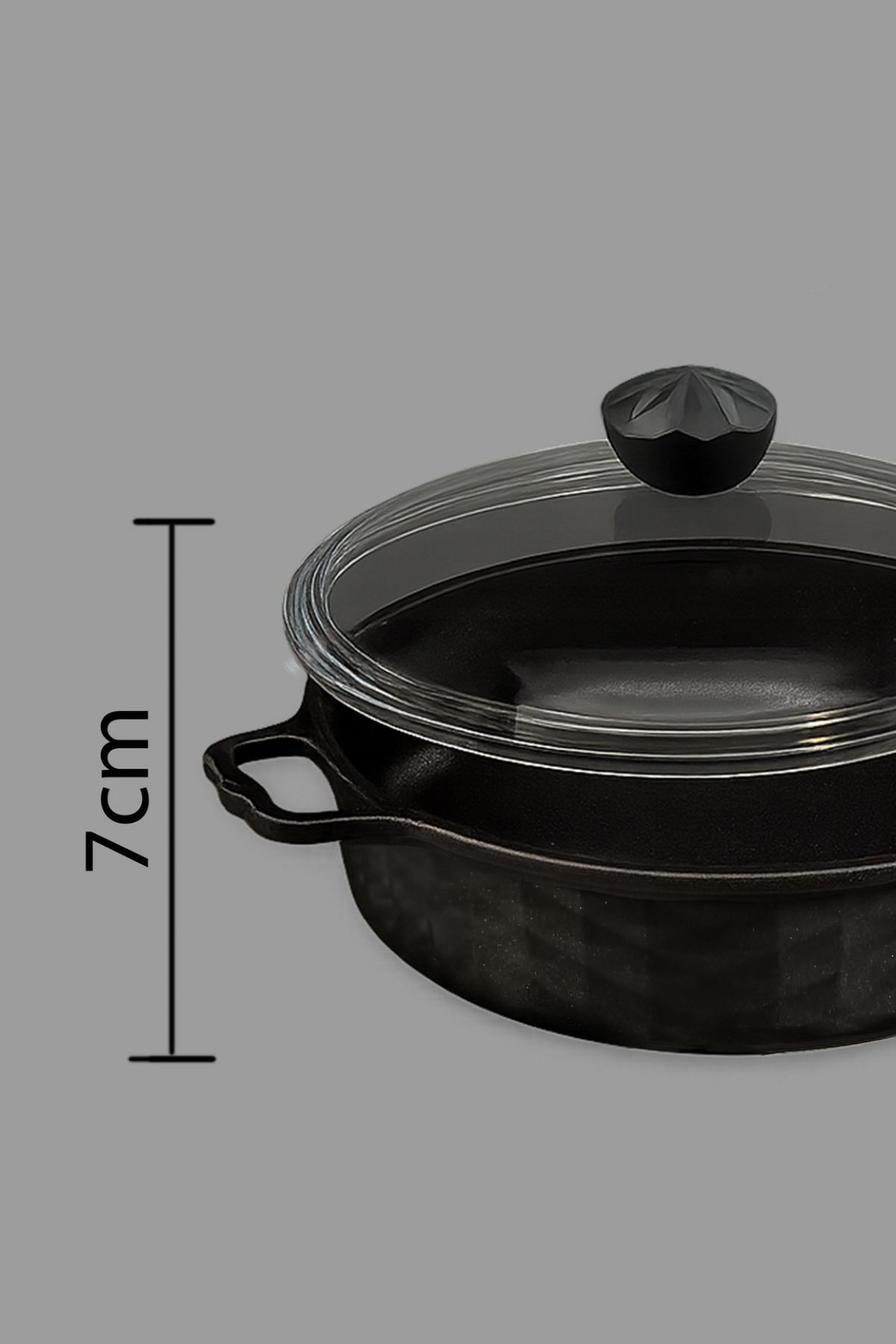 Derin Döküm Granit Yardımcı Kulplu Tava 28 cm