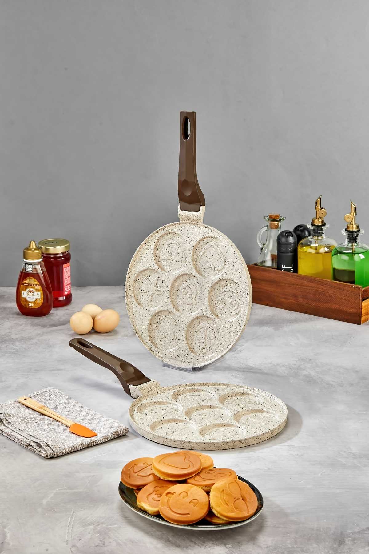 İnci Döküm Pankek ve Krep Tavası 26 cm - Krem