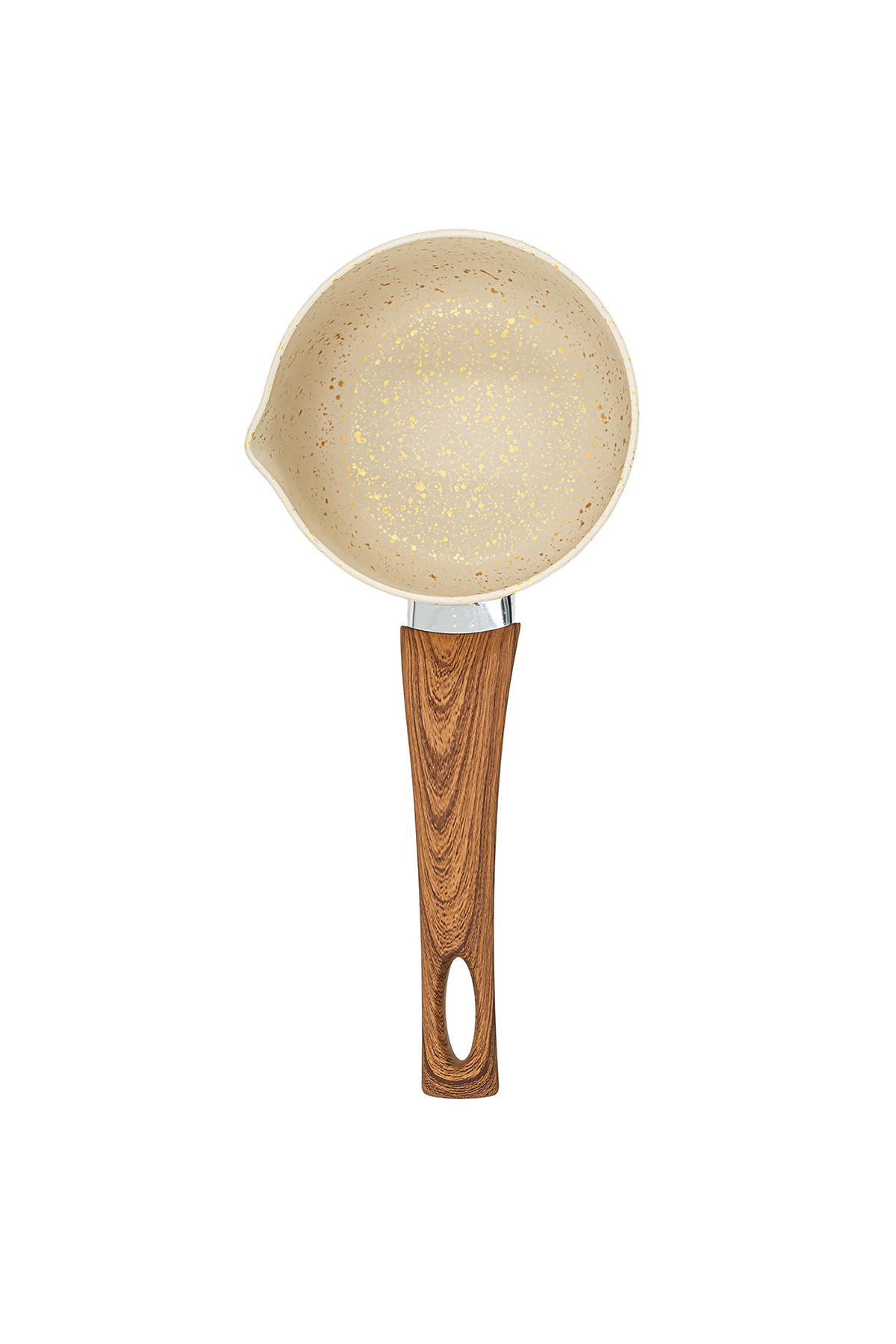 Lufian Granit Lüks Sütlük 14 cm - Ahşap Desenli Sap