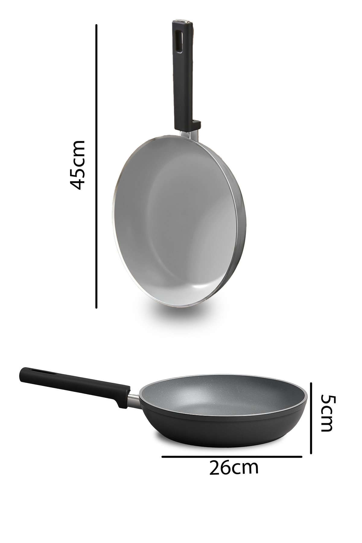 Vista Seramik 7 Parça Tencere Seti Gri (20-24-26-26 cm)