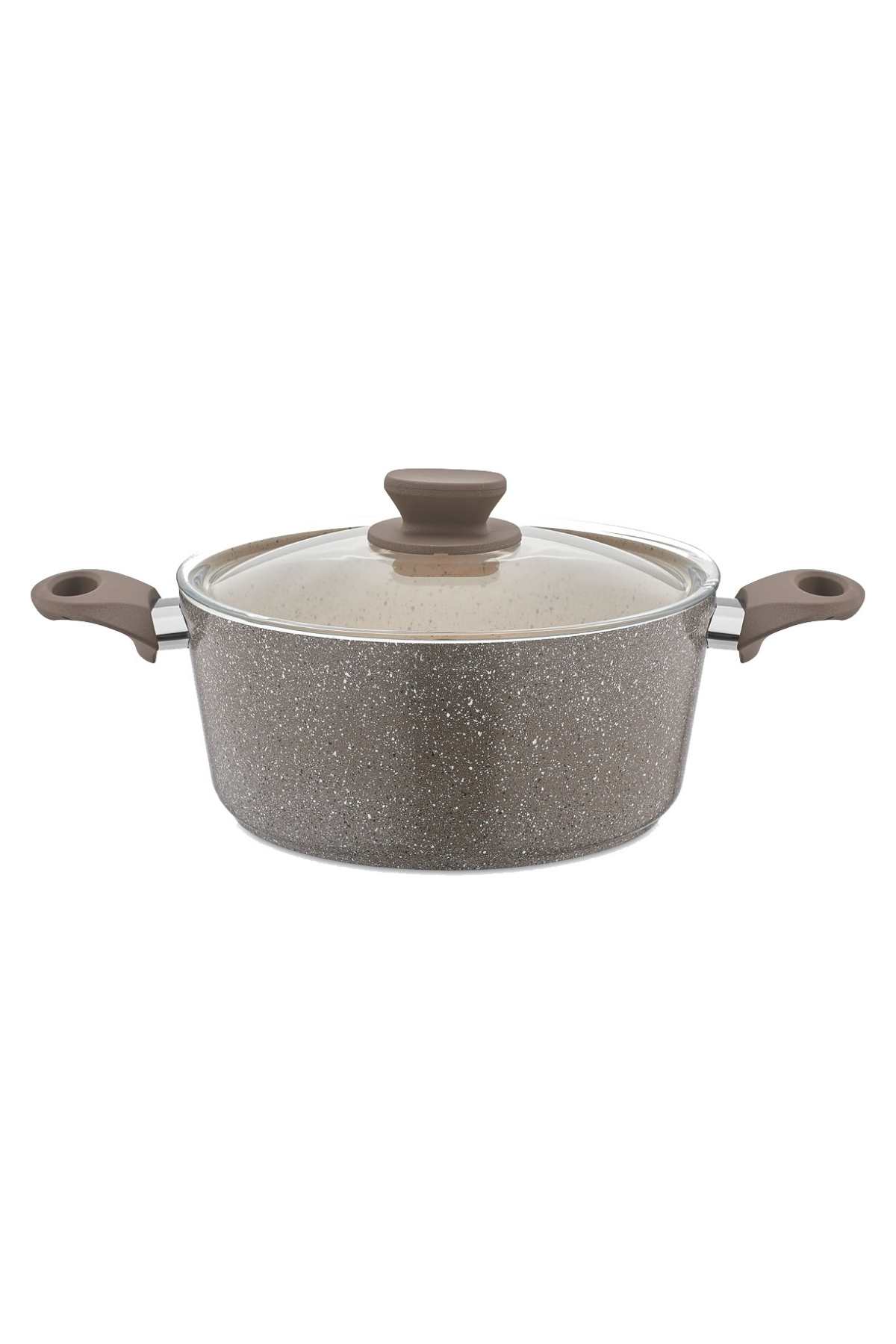 Panamera Granit Derin Tencere 20 cm  Kahverengi